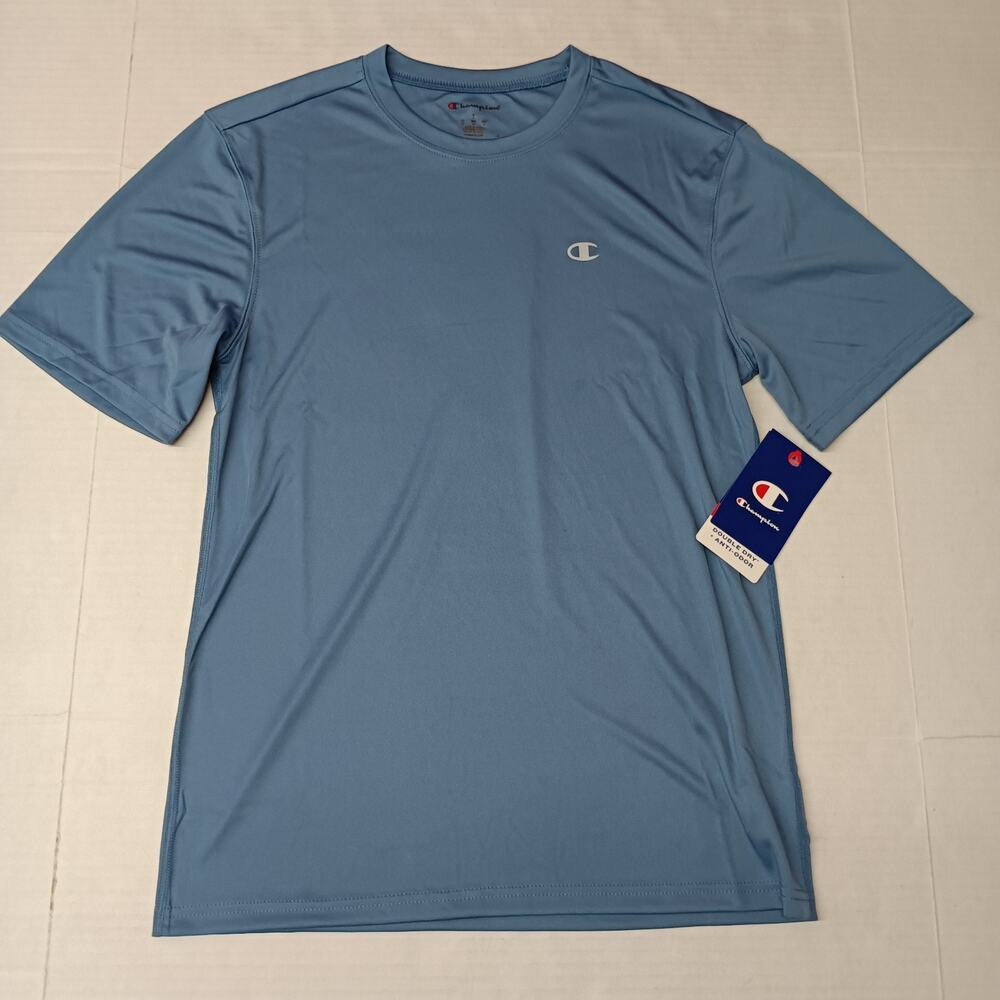 Champion Men's Double Dry Anti-Odor T-Shirt Size S Blue‎